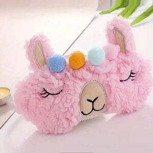 New Pink sheep black out eye mask. Plush and soft